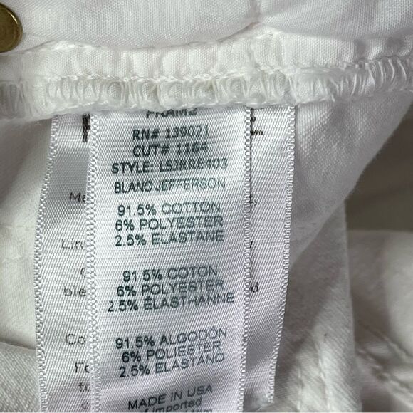 Frame Jeans Women’s (Tag 26) Actual 24 White Ripped Distressed Skinny Slim Fit - Picture 7 of 16